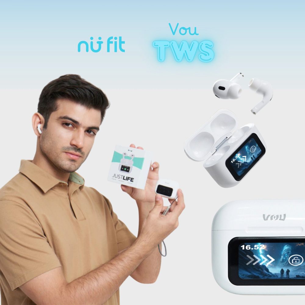 Nu Fit x VOU A9 Pro TWS Layar LCD Touchscreen